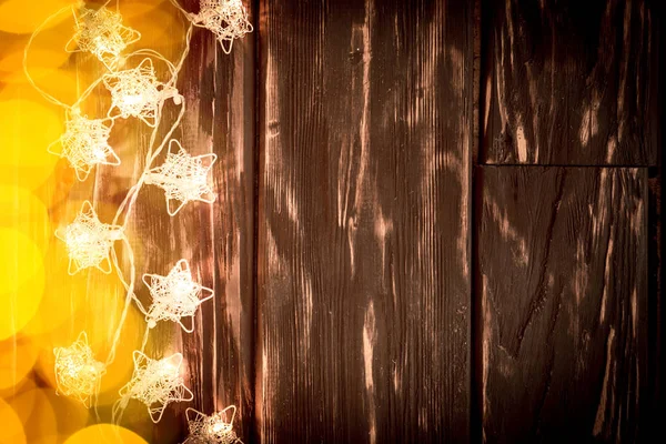 Lumières de Noël en forme d'étoiles — Photo