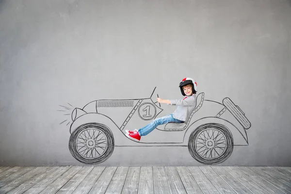 Child pretend to be businessman — Stock Photo, Image