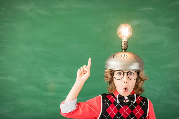 Kid with toy virtual reality headset — Stock Photo, Image