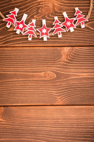 Kerst ornament op houten achtergrond — Stockfoto