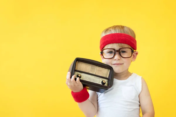 Deportista divertido niño — Foto de Stock