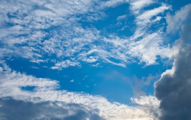 Güzel gökyüzü beyaz bulut ile. Arka plan