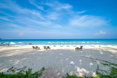 Güzel bir plaj manzara andaman phuket Tayland