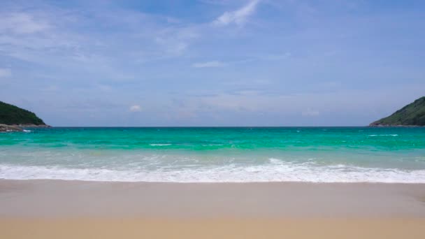 Phuket Strand Zee Uitzicht Strand Zee Zonlicht Zomer Bij Karon — Stockvideo