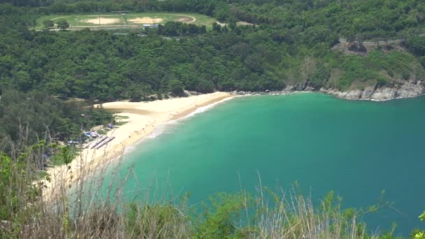 大自然夏季的陆景海滩海 — 图库视频影像