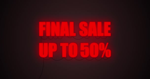 Final Sale Final Sale Logo Banner Red Background — ストック動画