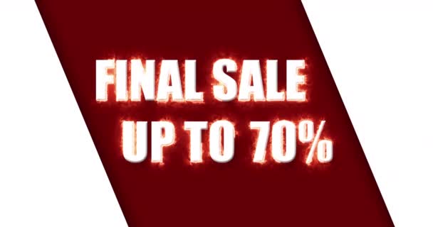 Final Sign Final Sale Logo Banner Red Background — Stok video