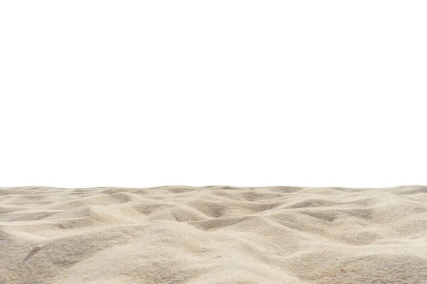 Plážový Písek Textura Střih Izolované Bílém Pozadí — Stock fotografie