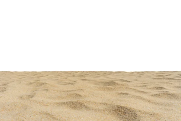 Spiaggia Sabbia Texture Taglio Isolato Sfondo Bianco — Foto Stock