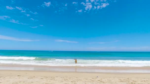 Ландшафтне Узбережжя Моря Пхукет Пляжного Моря Вид Пляжного Моря Сонце — стокове відео
