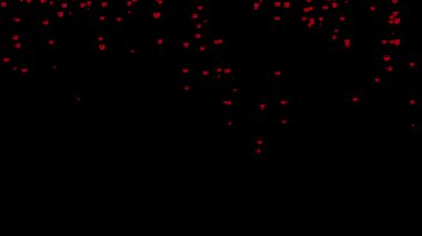 Siyah arkaplanda kırmızı kalp şekli