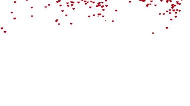 Güzel beyaz arkaplanda kırmızı kalpleri canlandıran animasyon videosu