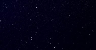 Uzayda siyah arkaplanda kar.