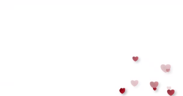 Ainmation 4k. séquences, Coeur rouge forme Ainmate sur fond blanc 