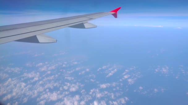 Imágenes Vídeo Tomadas Ángulo Desde Ventana Del Avión — Vídeo de stock