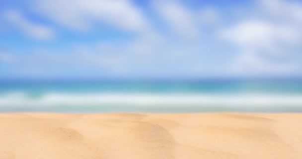 Strand Zand Textuur Het Strand Zee Achtergrond Zomer Zon — Stockvideo