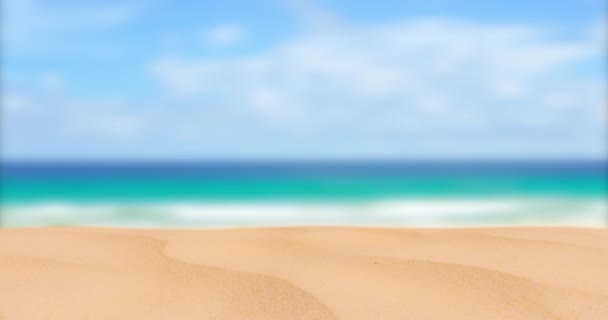 Beach Písek Textura Pláži Moře Pozadí Letním Slunci — Stock video