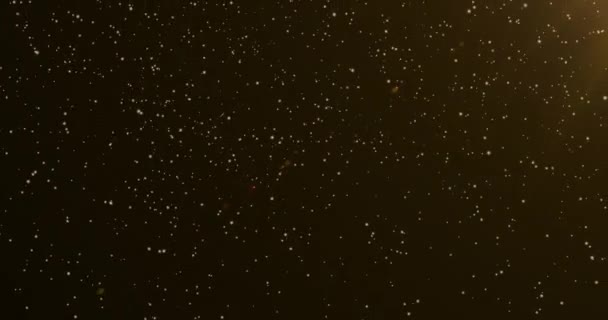 黑色背景的太空中的雪 — 图库视频影像
