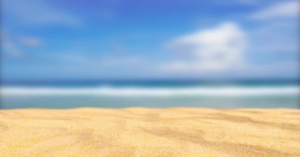 Beach Písek Textura Pláži Moře Pozadí Letním Slunci — Stock video