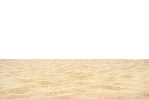 Spiaggia Sabbia Texture Cut Isolato Sfondo Bianco — Foto Stock