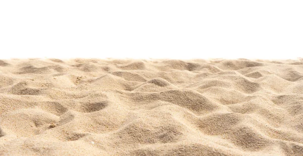 Nature Plage Sable Texture Sur Fond Blanc — Photo