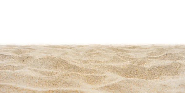 Pasir Pantai Alami Dengan Latar Belakang Putih Stok Gambar