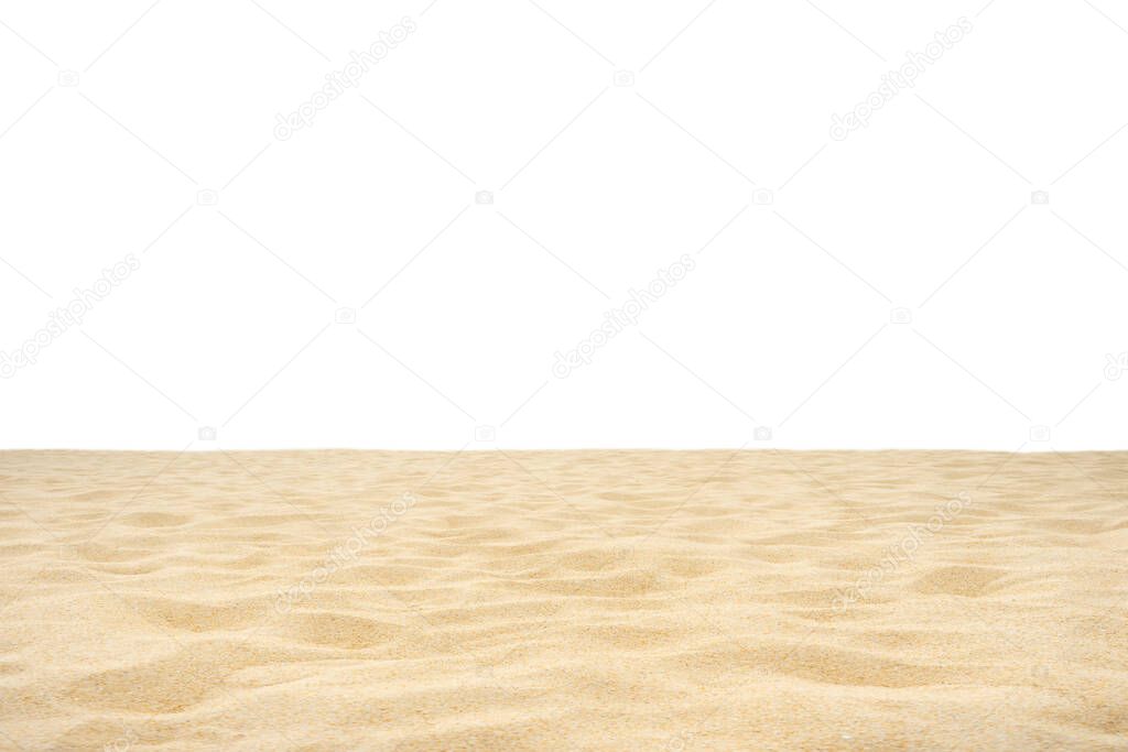 Beach sand texture Di-cut Isolated, On white background