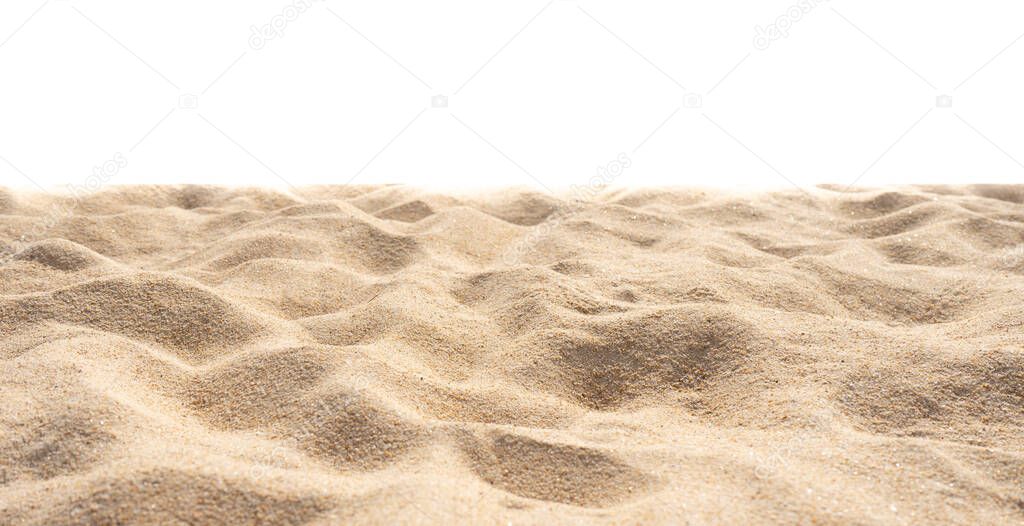 nature beach sand texture on white background