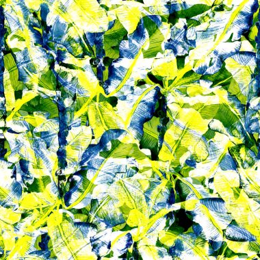 Tropical leaves pattern. clipart