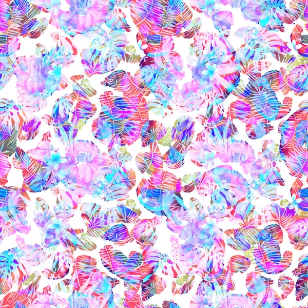 Watercolor leopard seamless pattern. — Stock Photo, Image