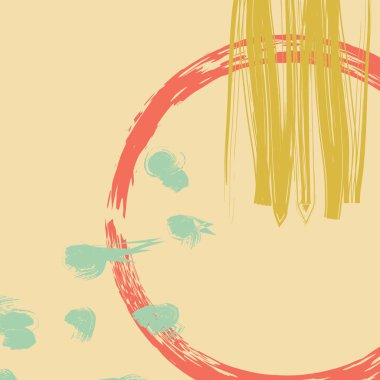 Vektör el çekilmiş yaratıcı kartı.