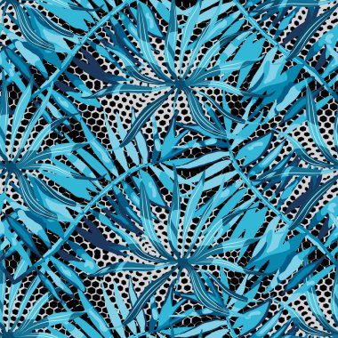 Palmiye ağacı vektör seamless modeli.