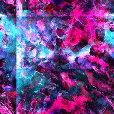 Kare suluboya desen.