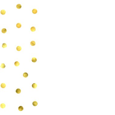 Altın daire konfeti. 