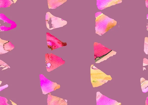 Aquarell-Dreieck-Muster. einfaches geometrisches nahtloses Muster. — Stockfoto
