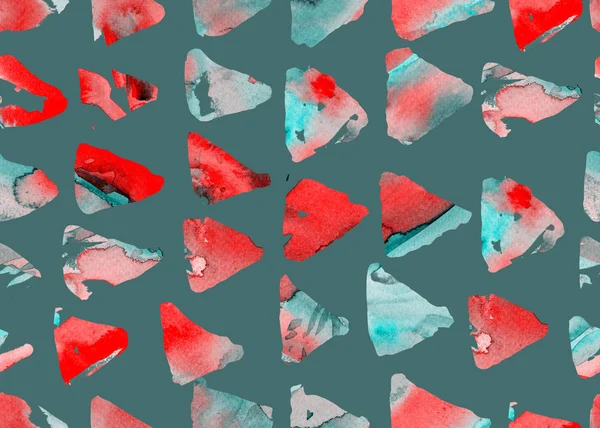 Aquarell-Dreieck-Muster. einfaches geometrisches nahtloses Muster. — Stockfoto
