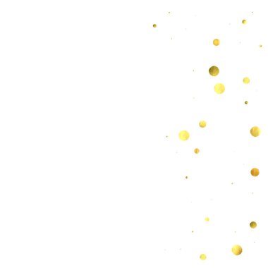 Beyaz izole vektör altın daireler. 