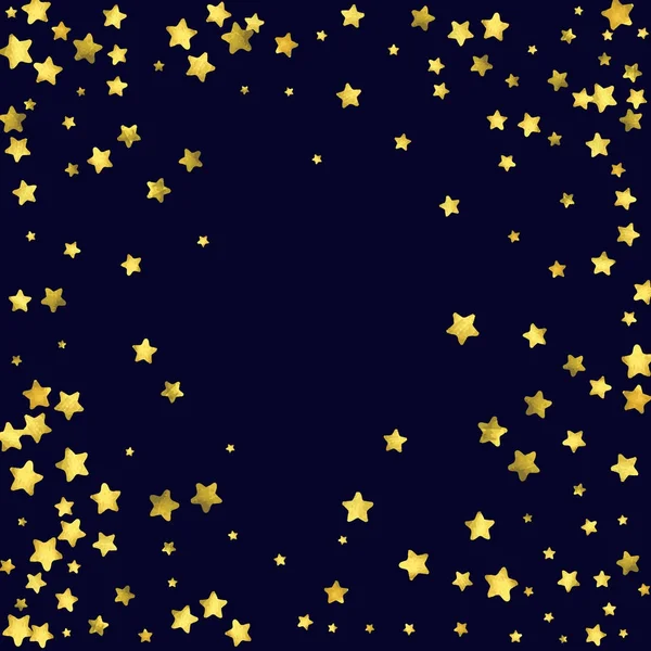 Siyah arka plan üzerine izole yıldız konfeti. — Stok Vektör