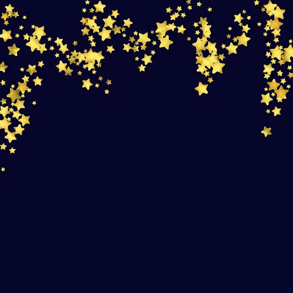 Star confetti izolat pe fundal negru . — Vector de stoc