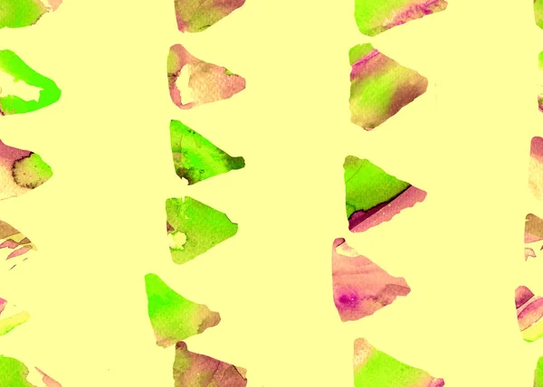 水彩的三角形图案。简单的几何无缝模式. — 图库照片