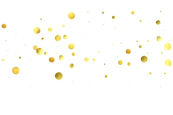 Vector golden circles isolated on white. — Stock Vector