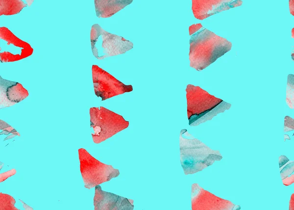 Watercolor triangle pattern. Simple geometric seamless pattern.