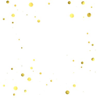  Beyaz izole vektör altın daireler. 