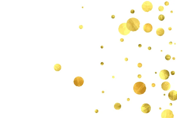 Vector golden circles isolated on white. — Stock Vector