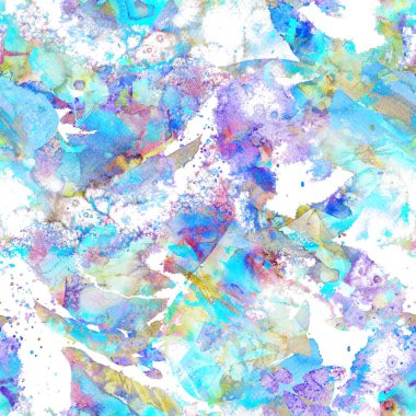 Sulu Boya desen boyalı. 