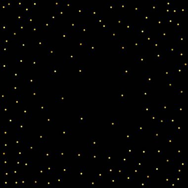 Siyah zemin üzerine altın parçacıkları.