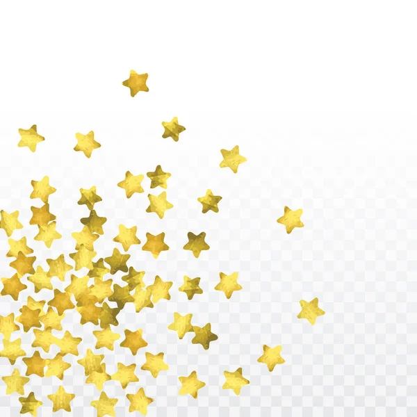 Confettis étoiles isolés sur fond transparent . — Image vectorielle