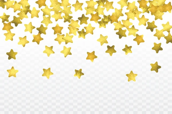 Star confetti isolado em fundo transparente . — Vetor de Stock