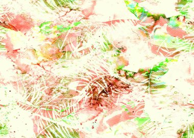 Sulu Boya desen boyalı. 