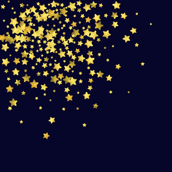 Siyah arka plan üzerine izole yıldız konfeti. — Stok Vektör